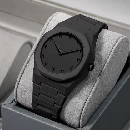 Montre à quartz noir, pour homme