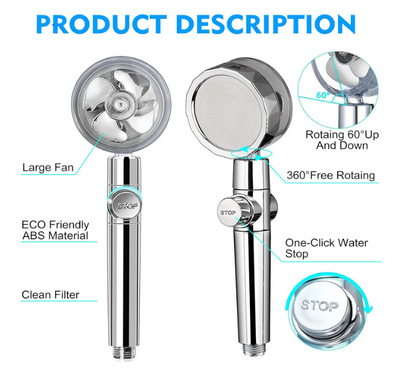 Pommeau de douche turbo